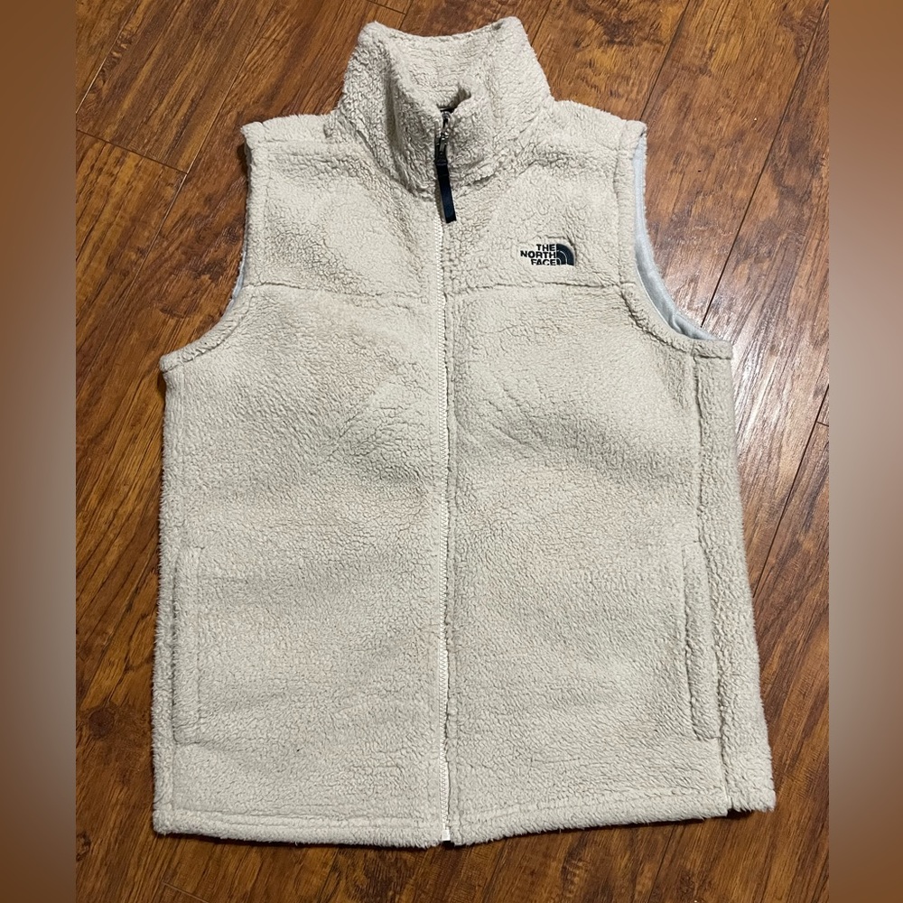 North Face youth XL tan fleece vest